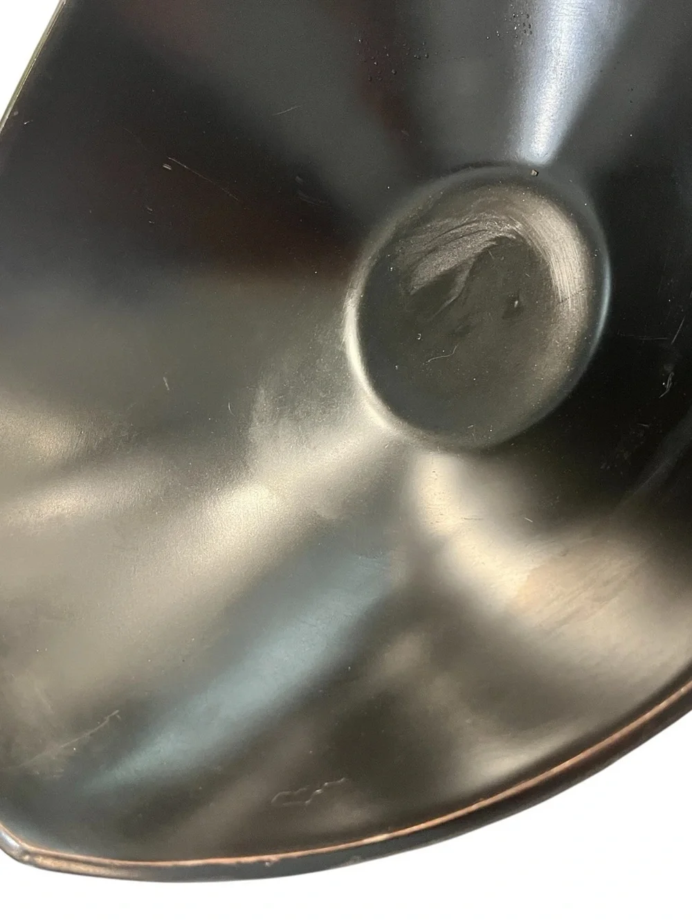 Mid Century Modern MCM Dansk Black Metal Fruit Serving Bowl 12”